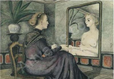 Delvaux-paul-1897-1994-belgium-femme-au-miroir-2001933